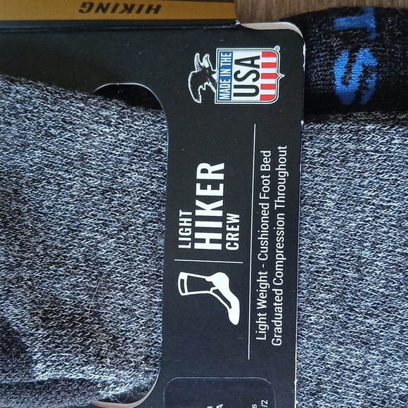 FITS Athletic Socks Wool Light Hiking Crew Breathable Medium - Picture 2 of 15